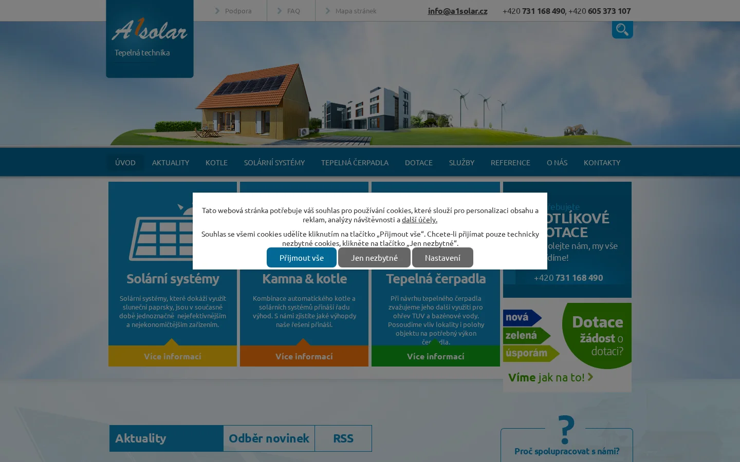 A1Solar Pavel Kodýdek website
