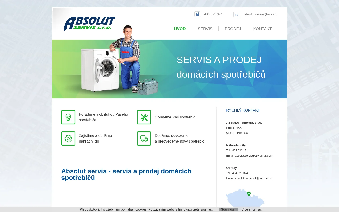 ABSOLUT SERVIS, s.r.o. website