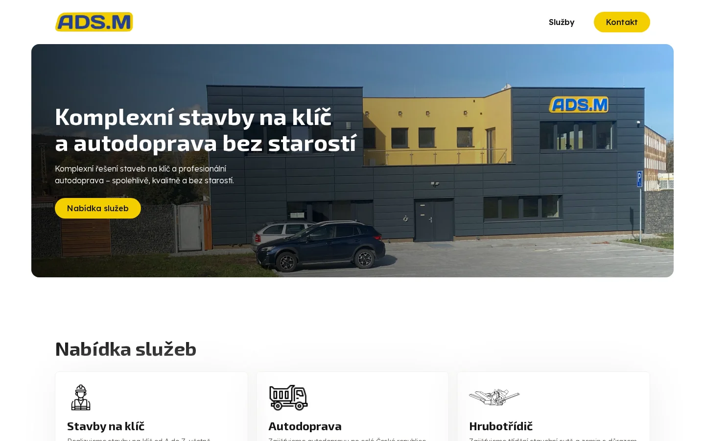 ADS.M s.r.o. website