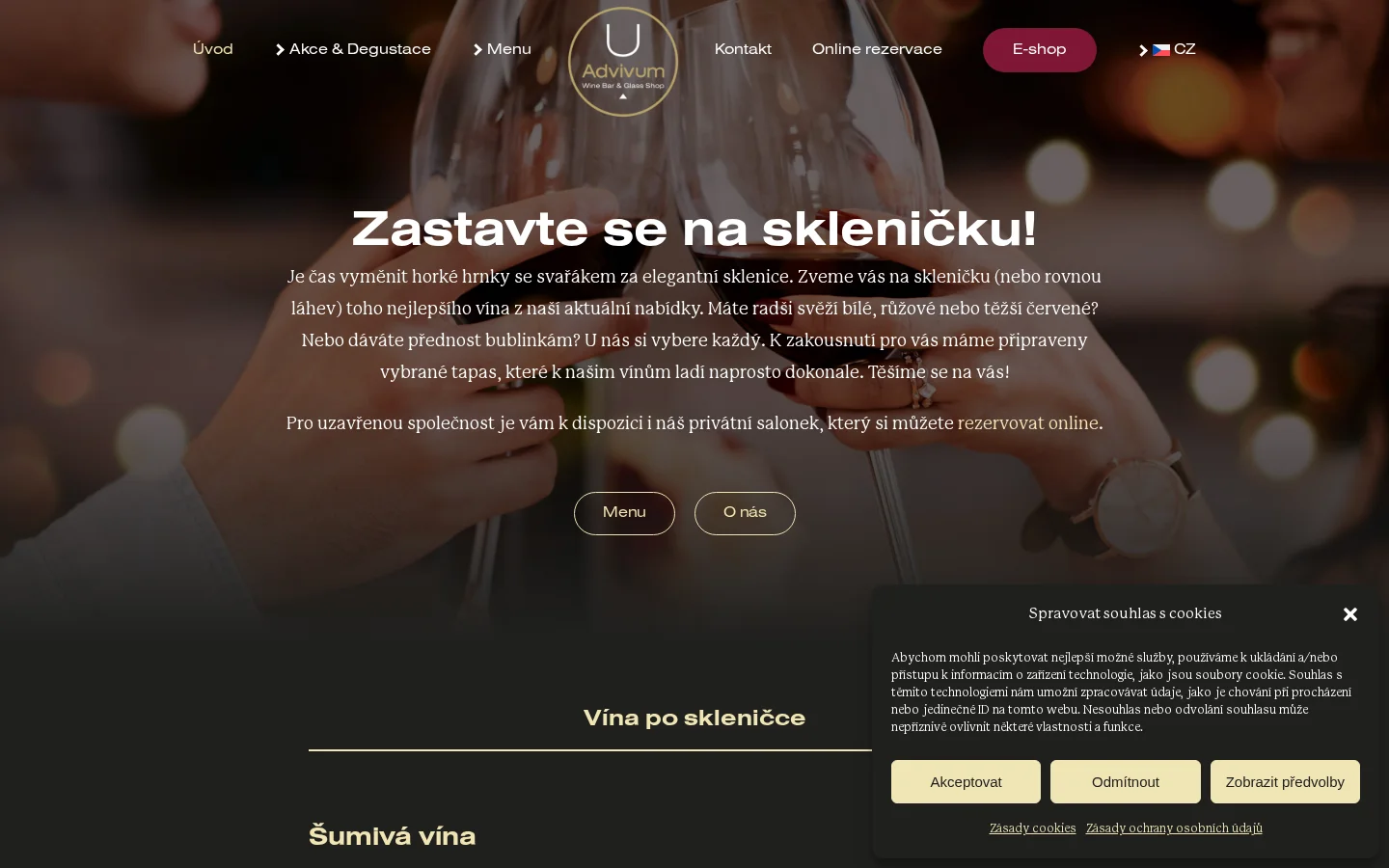 Advivum Wine Bar & Glass Shop website