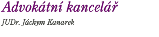 JUDr. Jáchym Kanarek logo
