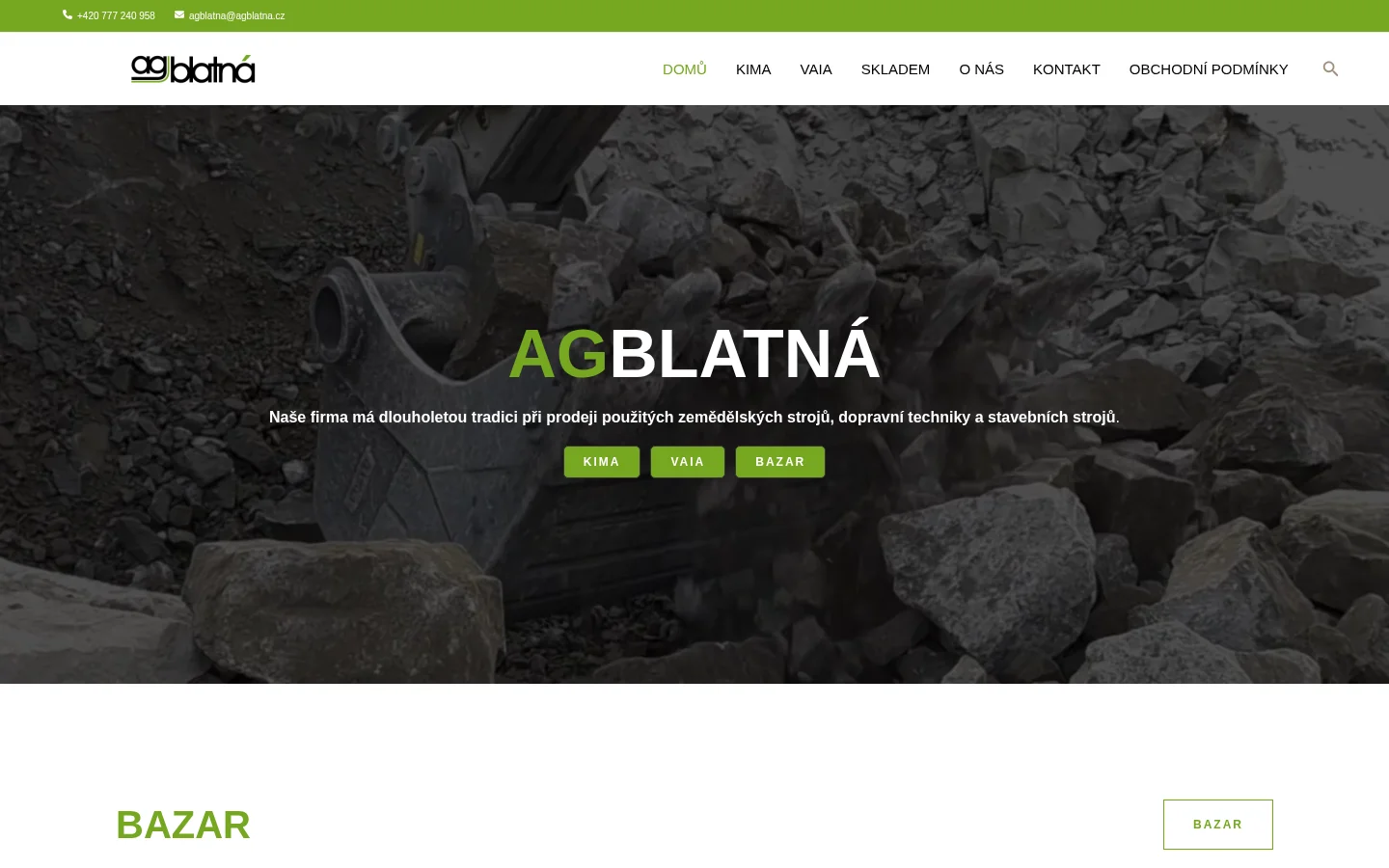 AG Blatná, družstvo website