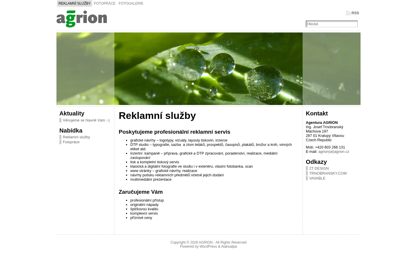 Agentura AGRION website