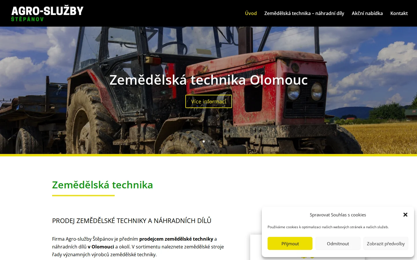AGRO SLUŽBY ŠTĚPÁNOV website