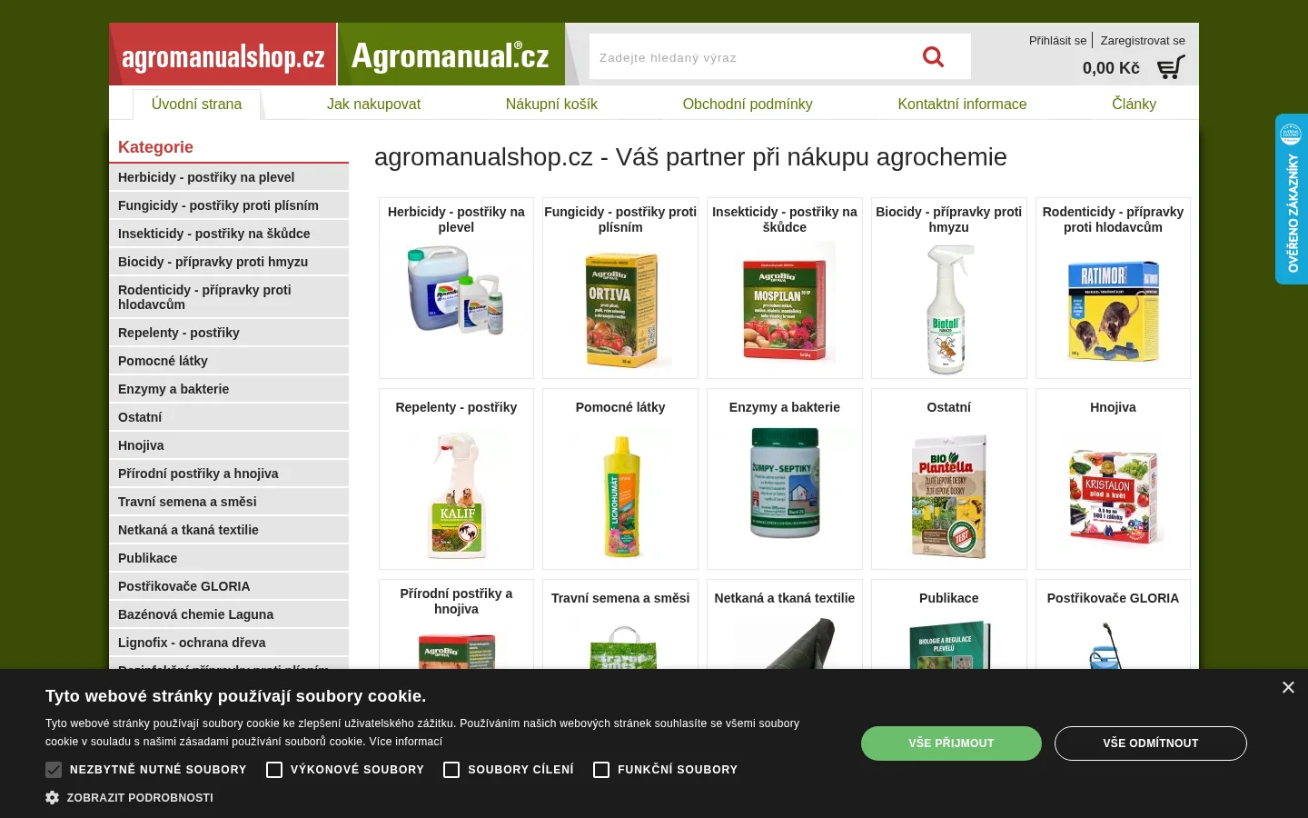Agromanualshop.cz website