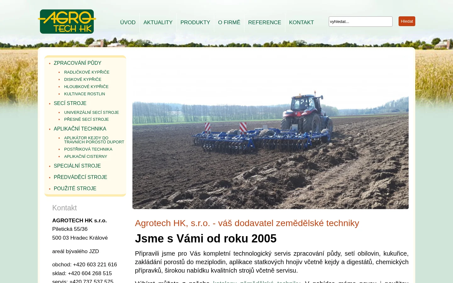 AGROTECH HK, s.r.o. website