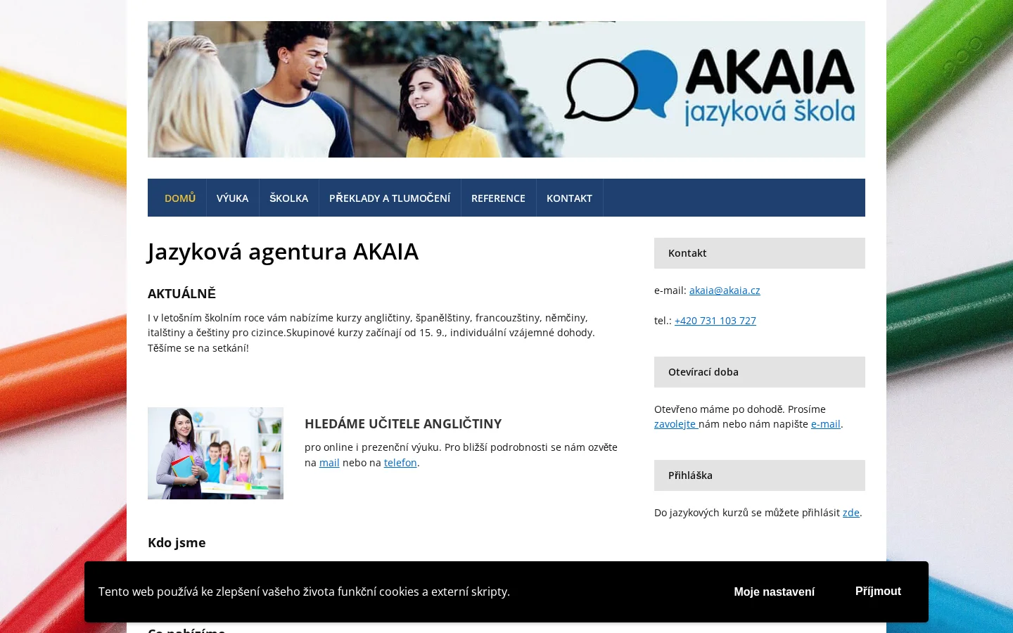 Jazyková agentura AKAIA website