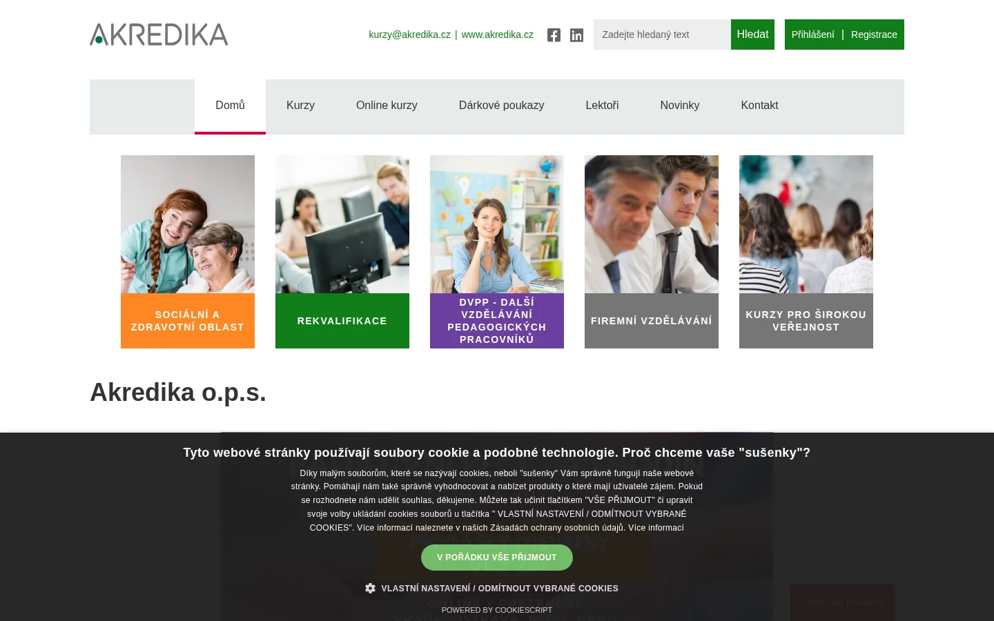 Akredika o.p.s. website