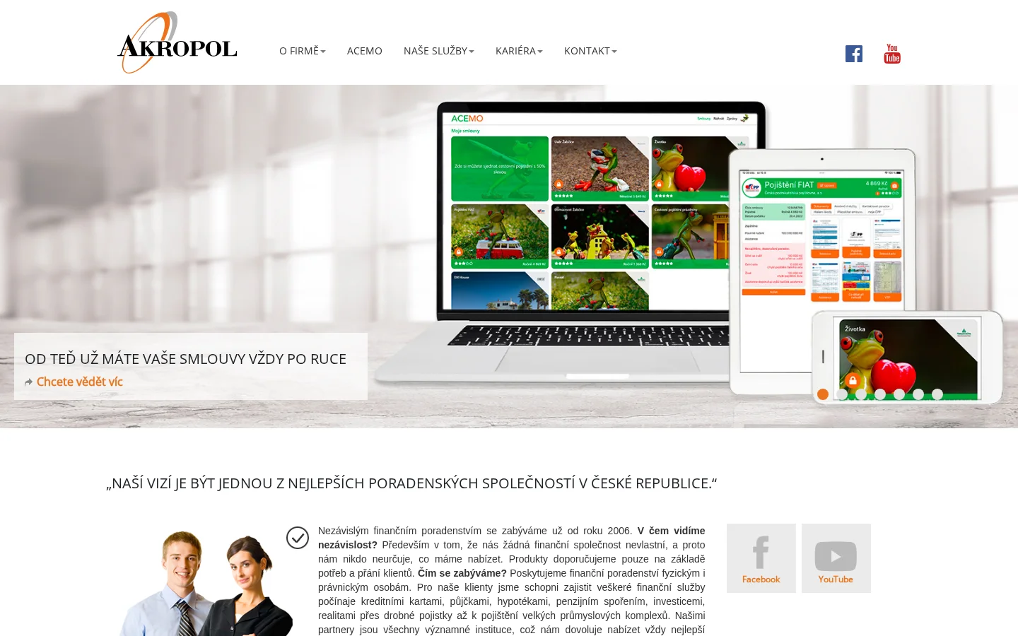 AKROPOL nezávislé finanční poradenství, a.s. website