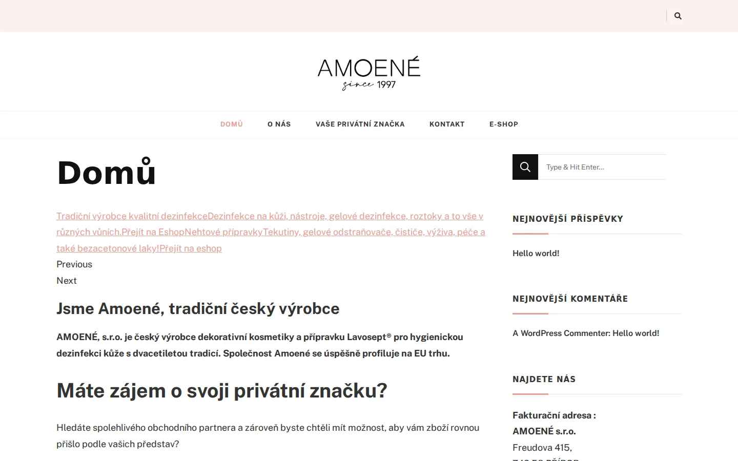 Amoené website