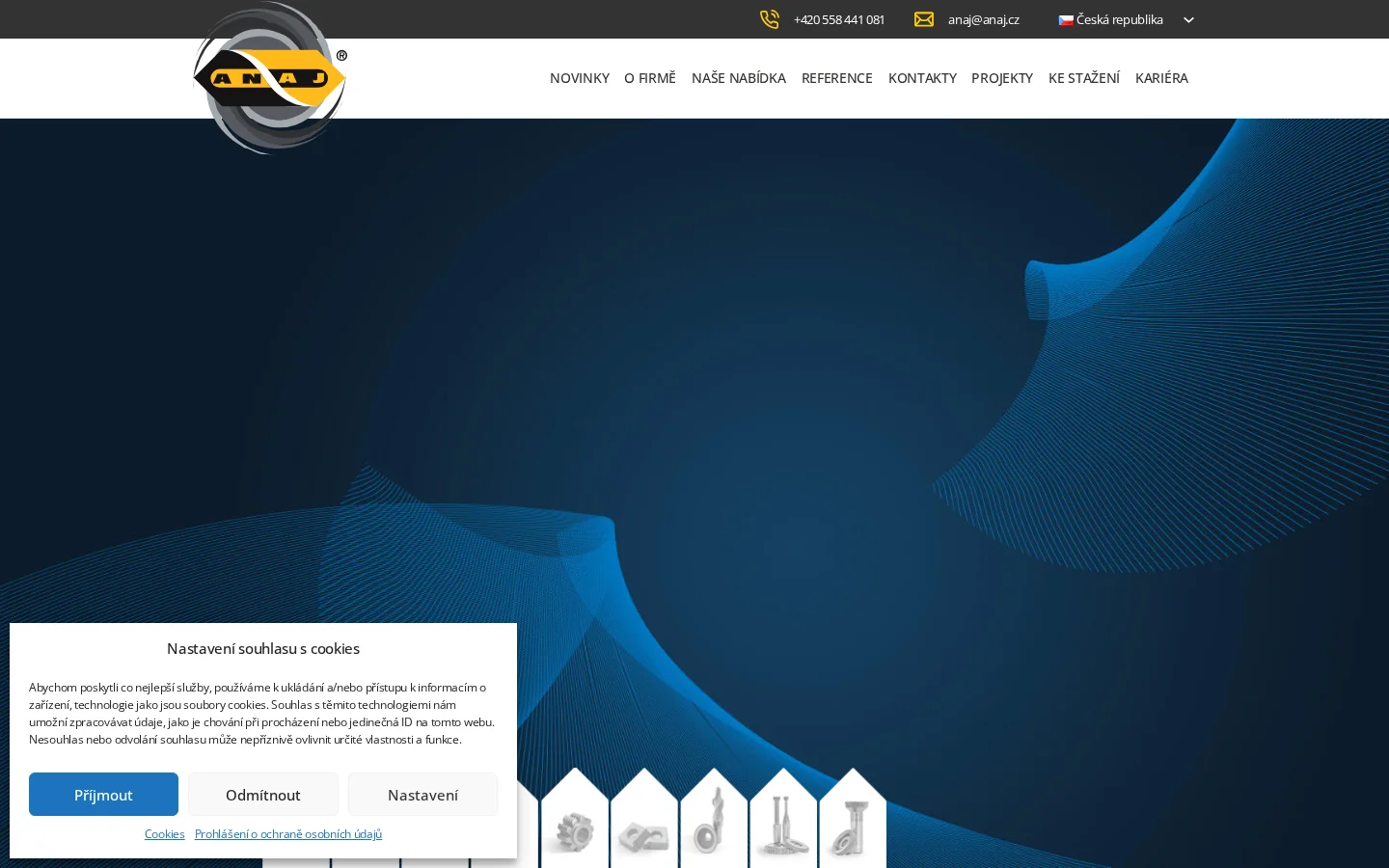 ANAJ Czech, a.s. website