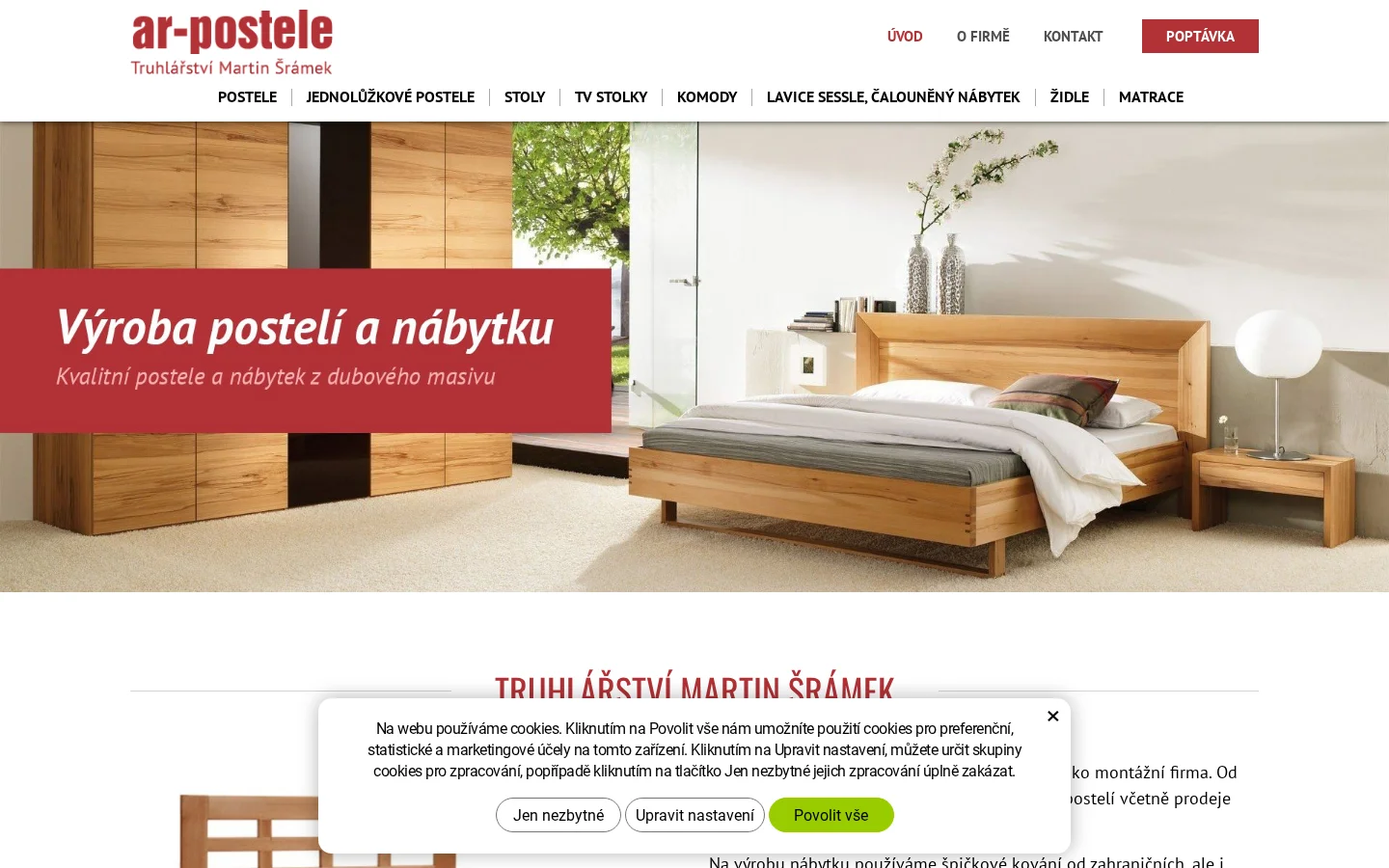 Truhlářství Martin Šrámek website