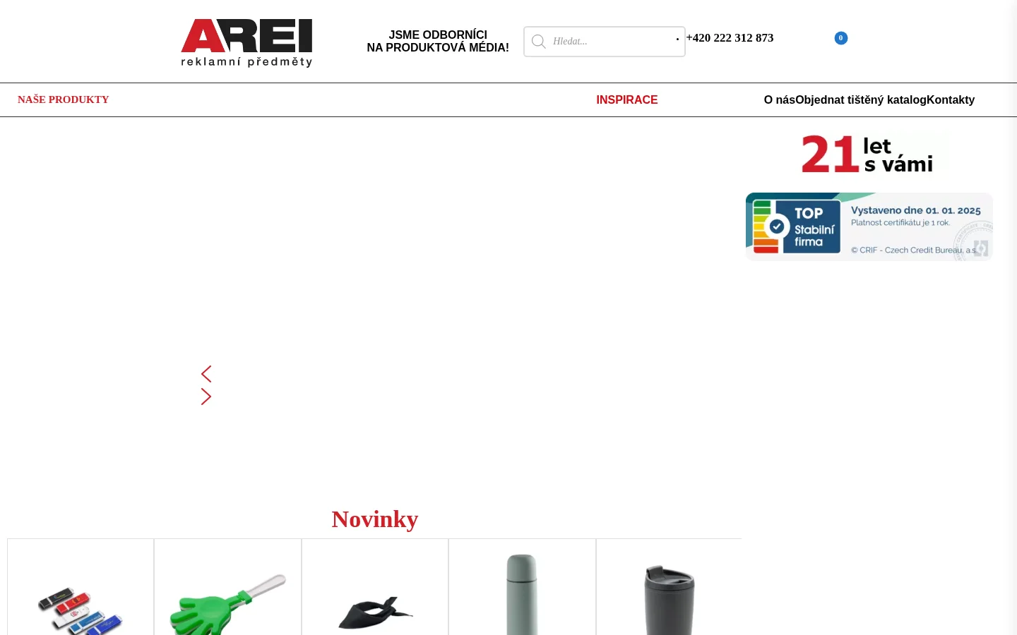 Arei reklamní předměty website