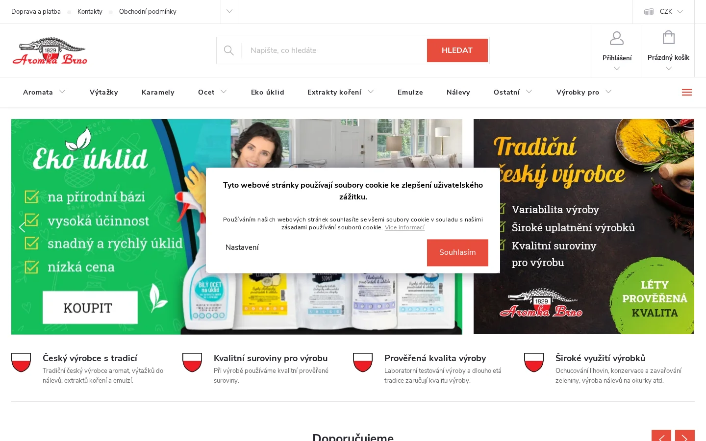Aromka Brno website