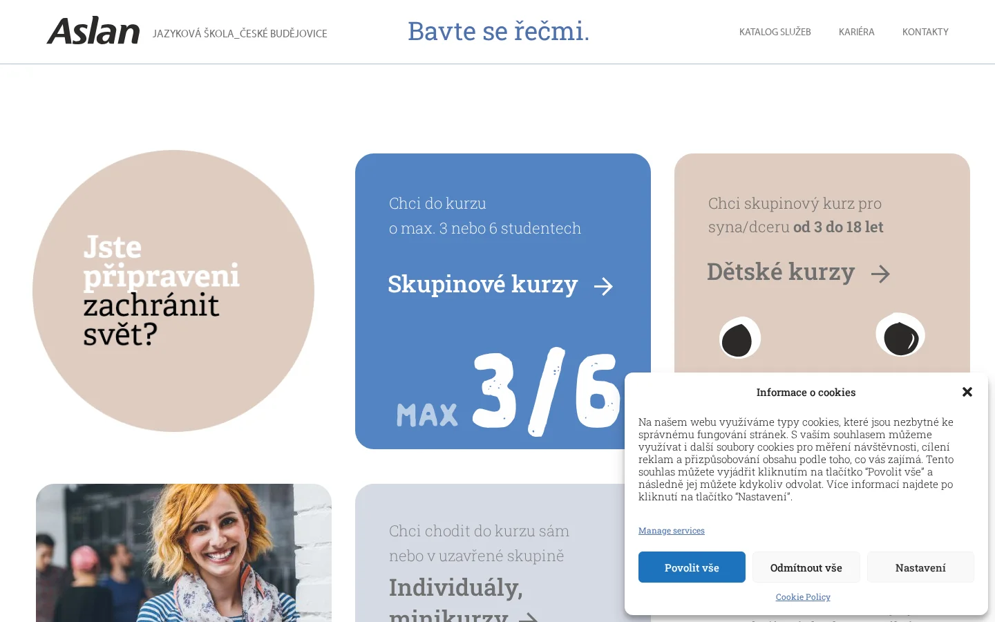 Aslan - jazyková škola website