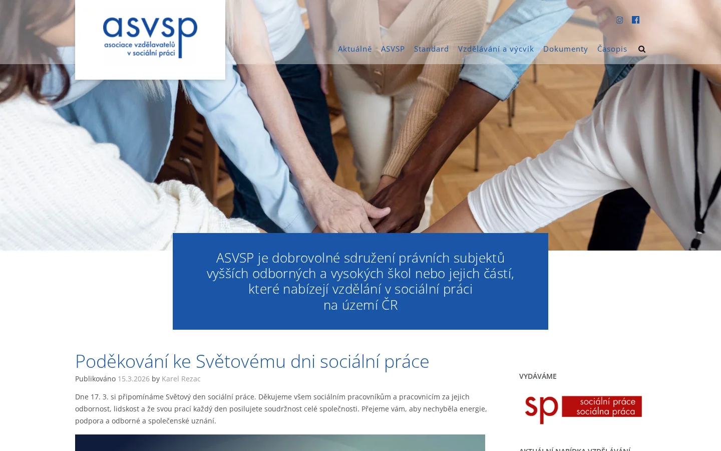 Asociace vzdělavatelů v sociální práci website