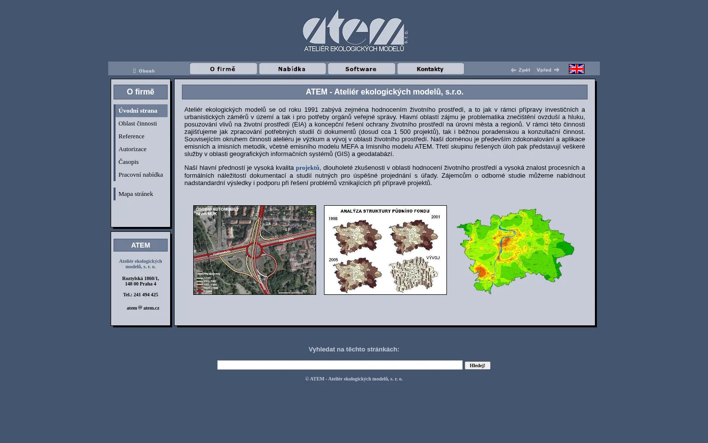 ATEM - Ateliér ekologických modelů, s.r.o. website