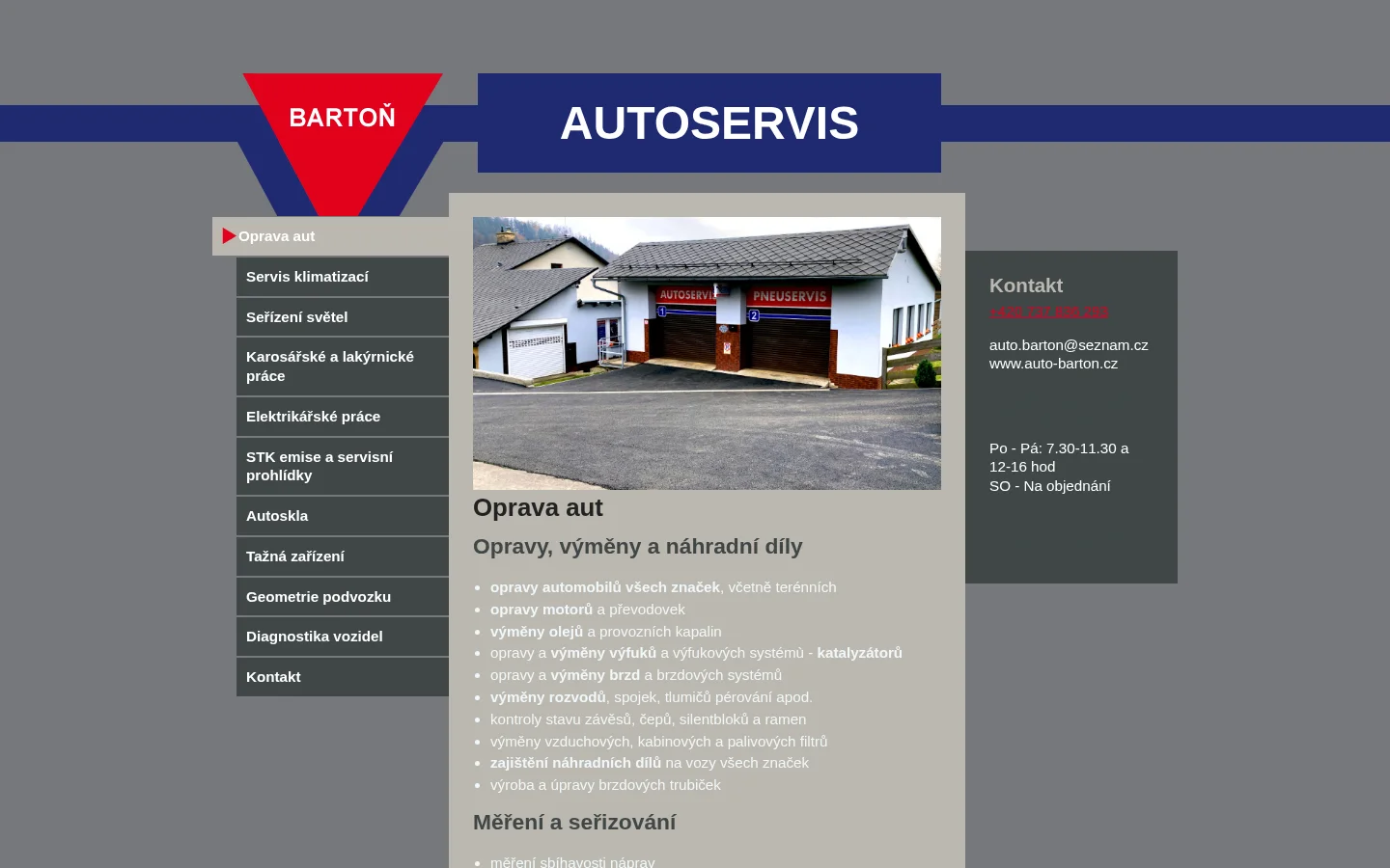 Autoservis - Jaroslav Bartoň website