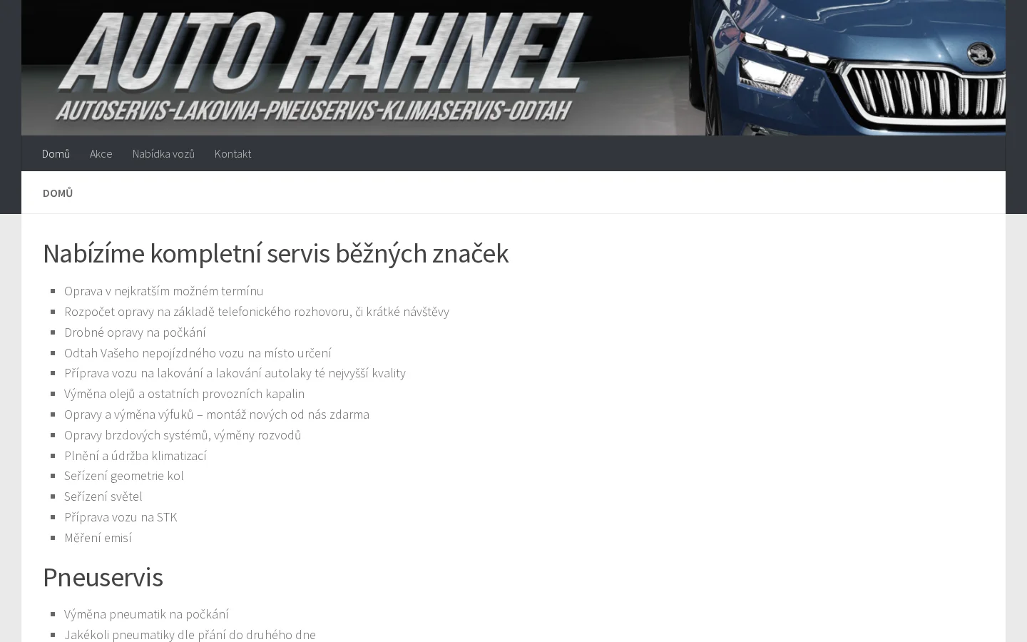 Auto Hahnel website