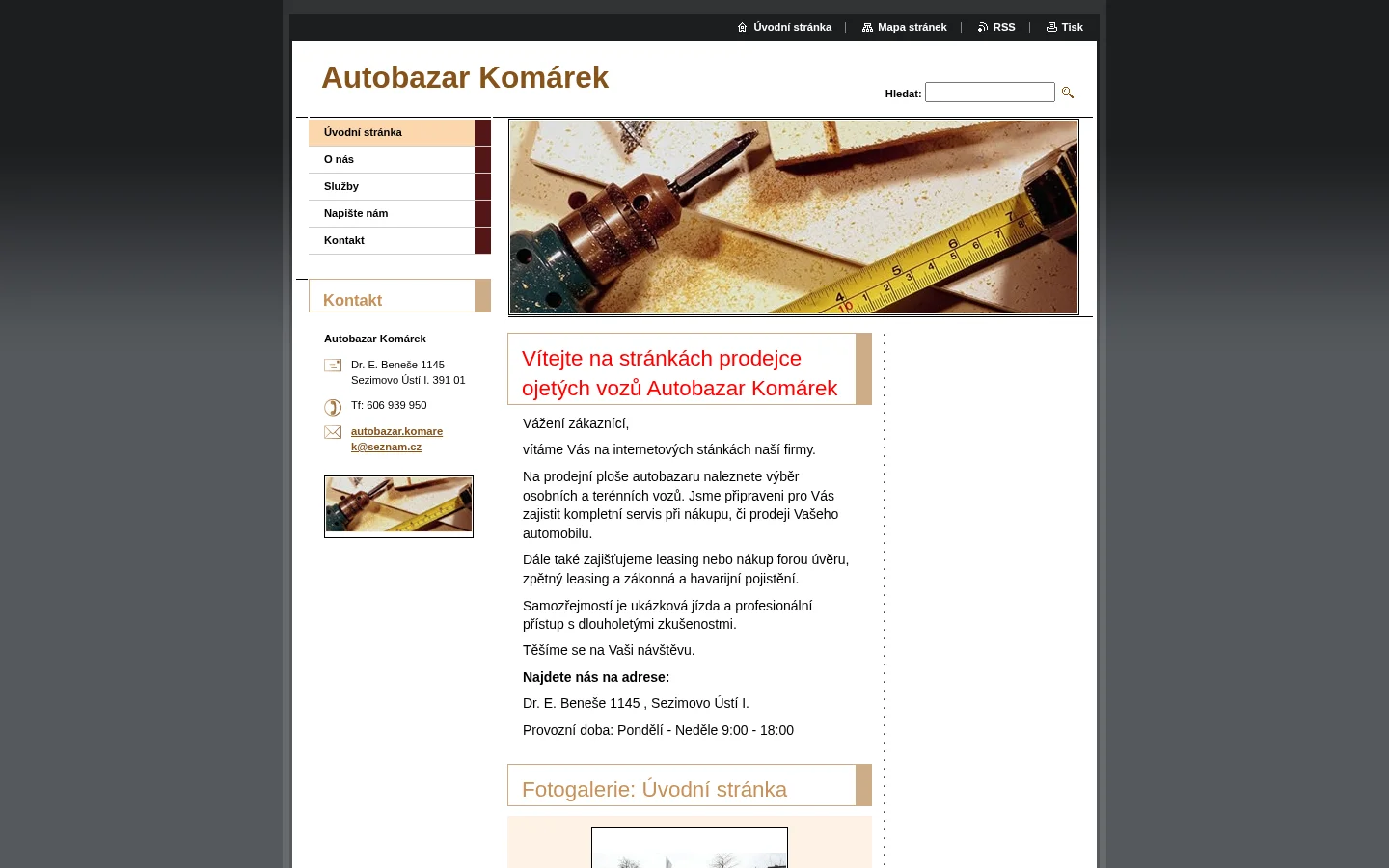 AUTOBAZAR KOMÁREK website