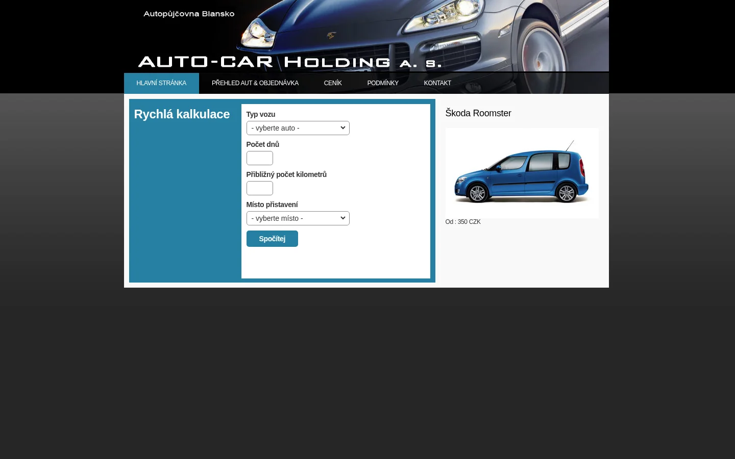 AUTO - CAR Holding, a.s. website