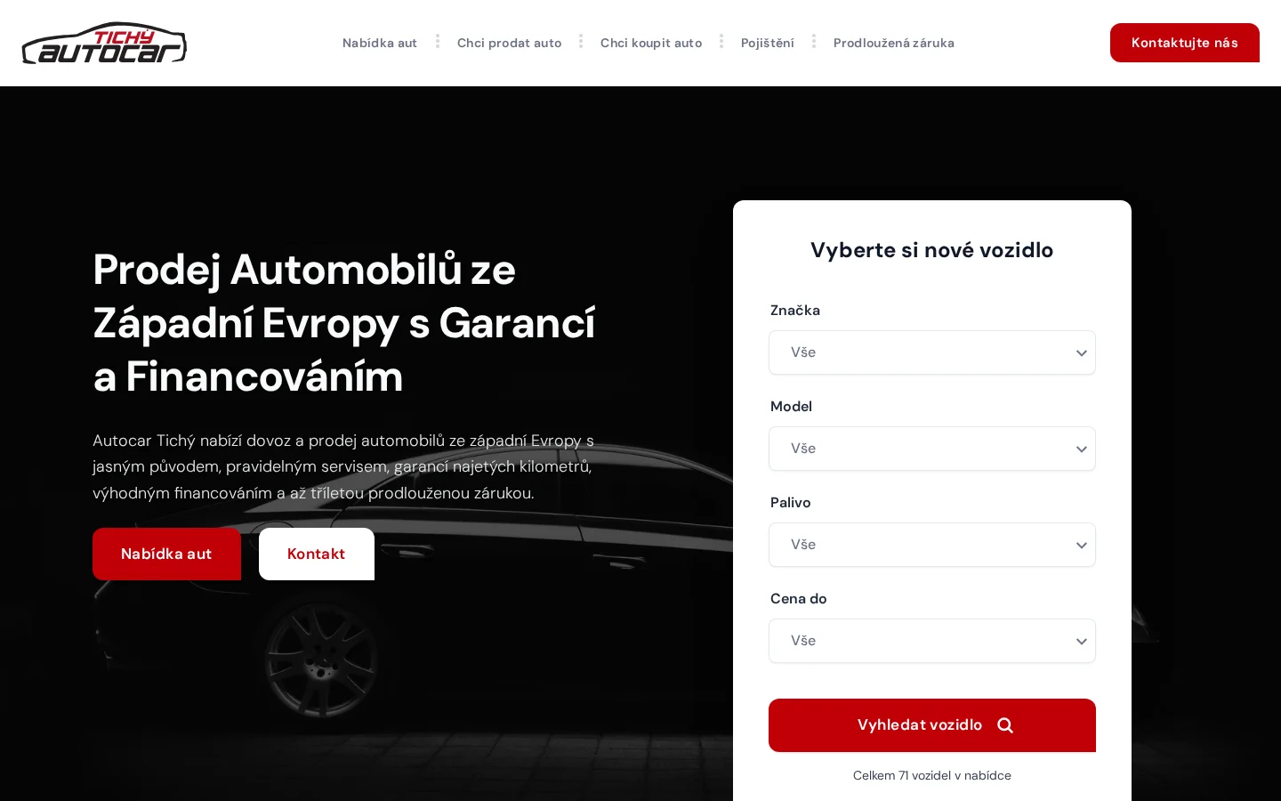 AUTOCAR - TICHÝ, s.r.o. website
