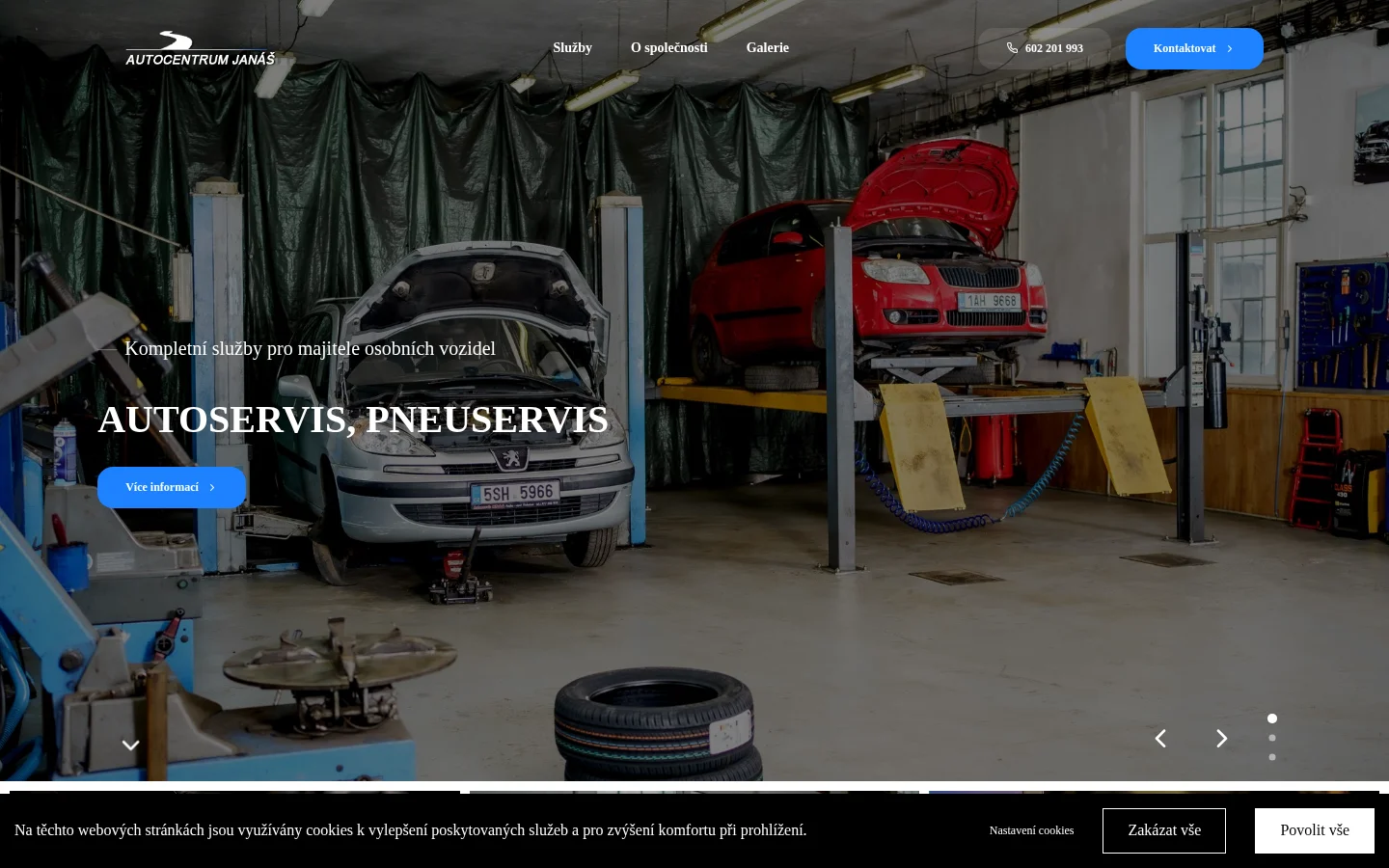 Autocentrum Janáš website