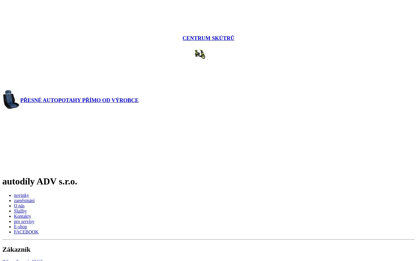 autodíly ADV, s.r.o. website