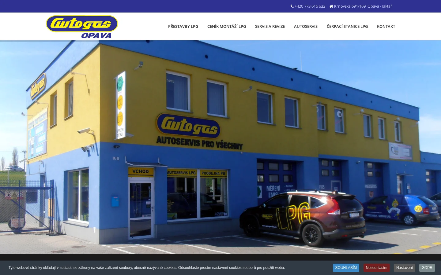 Autogas Opava-autoservis LPG website