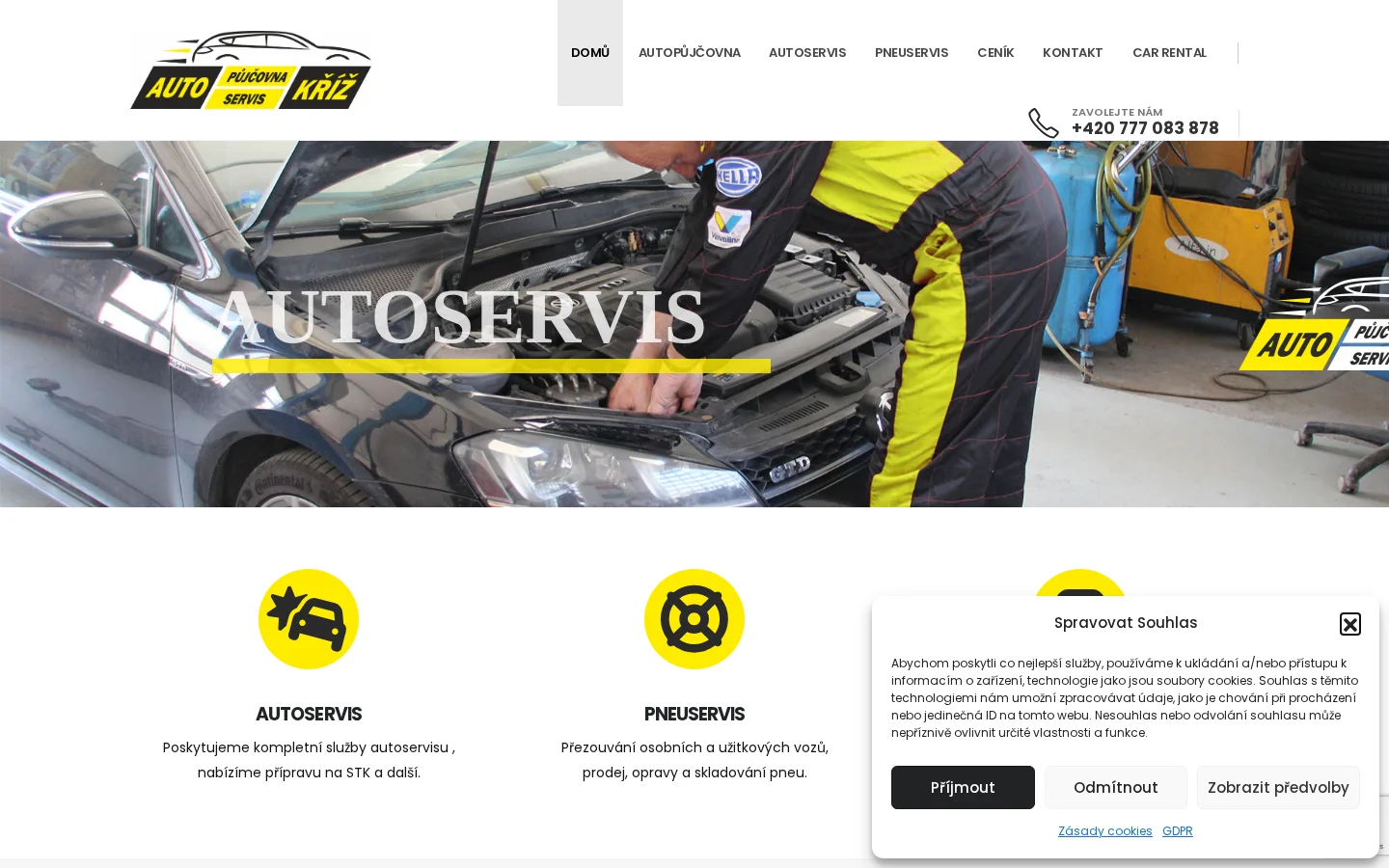 Auto Kříž website