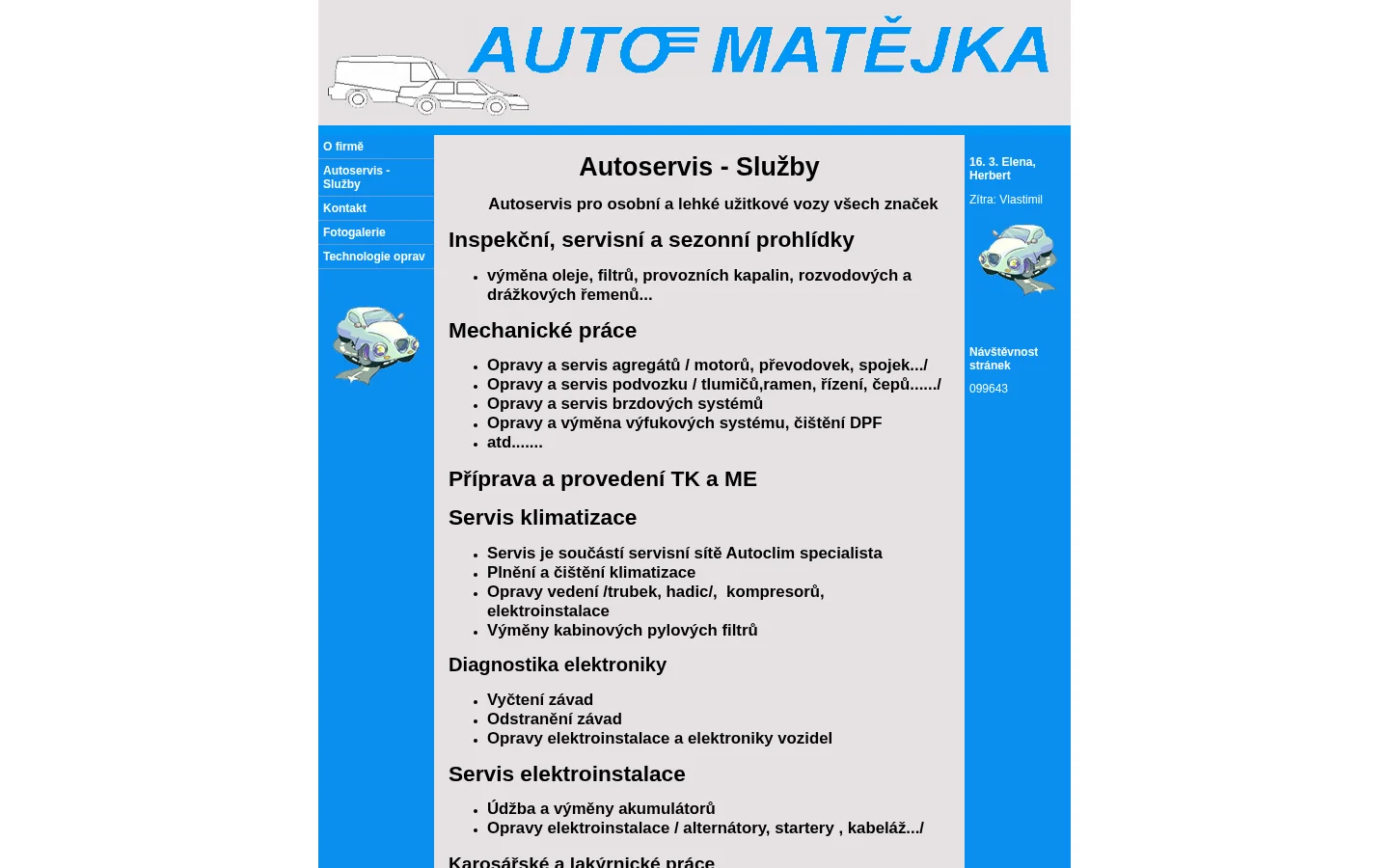 Auto Matějka website