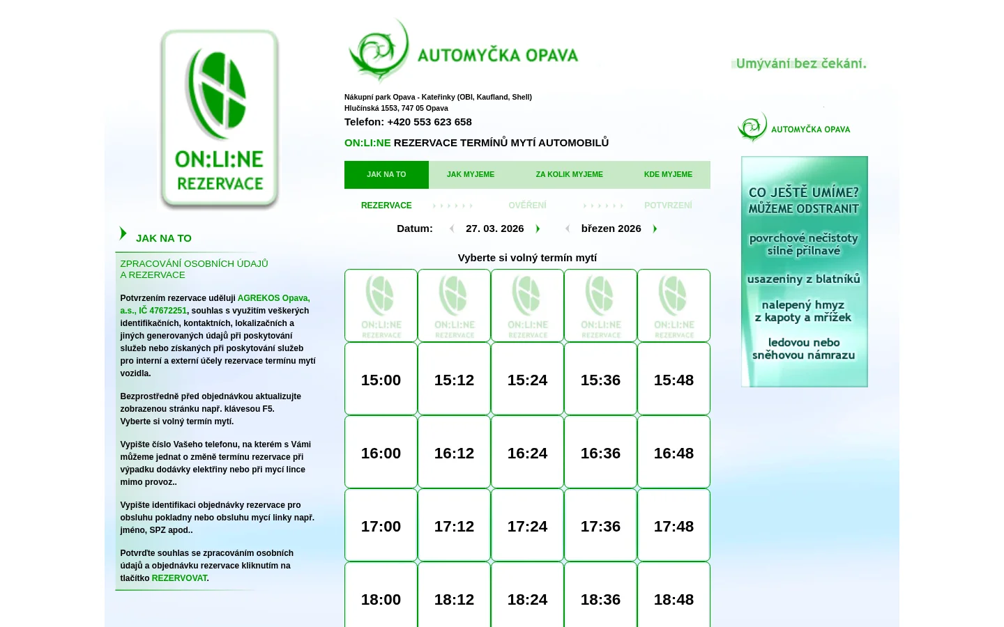 AGREKOS Opava, a.s. website