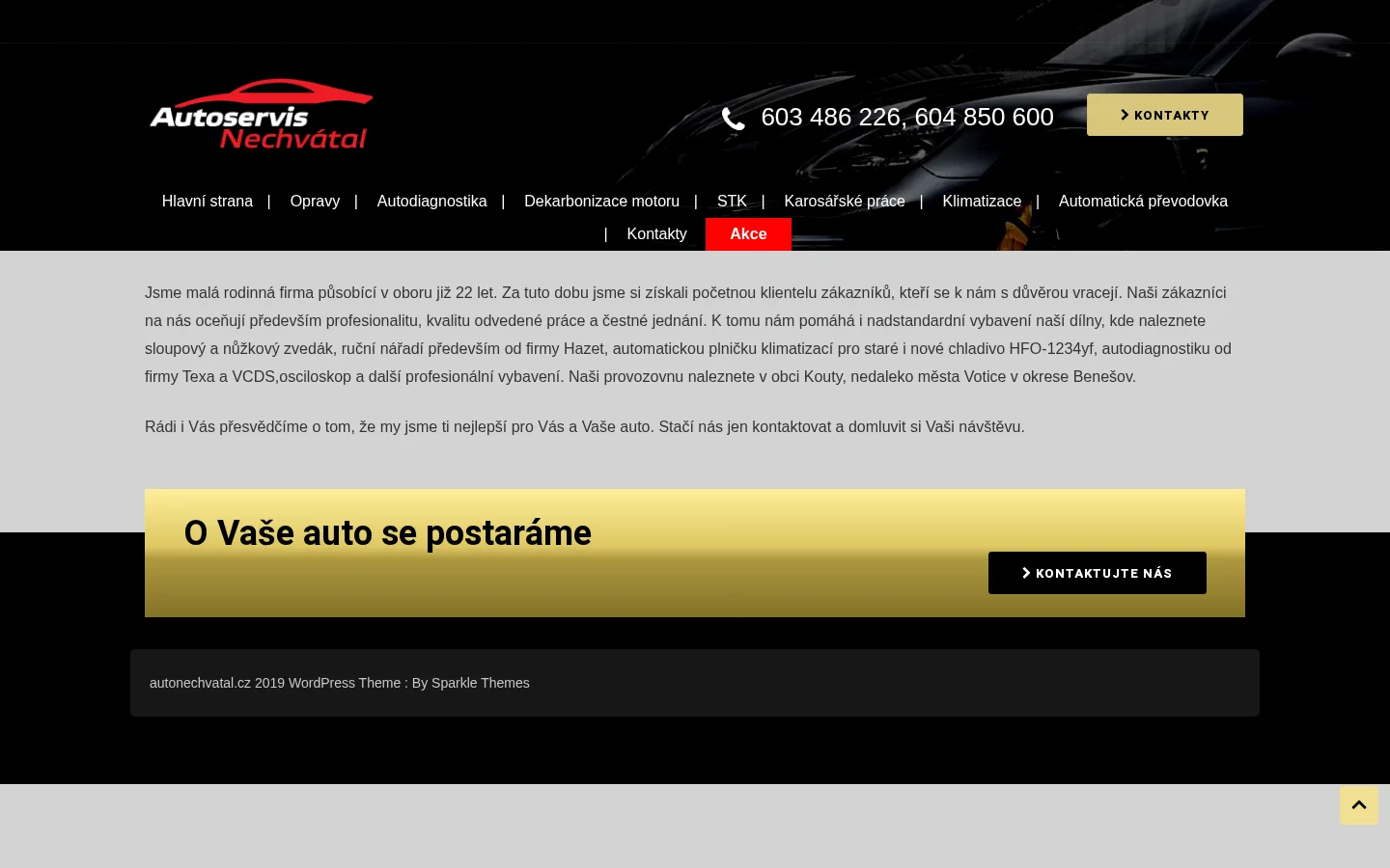 Autoservis Nechvátal website