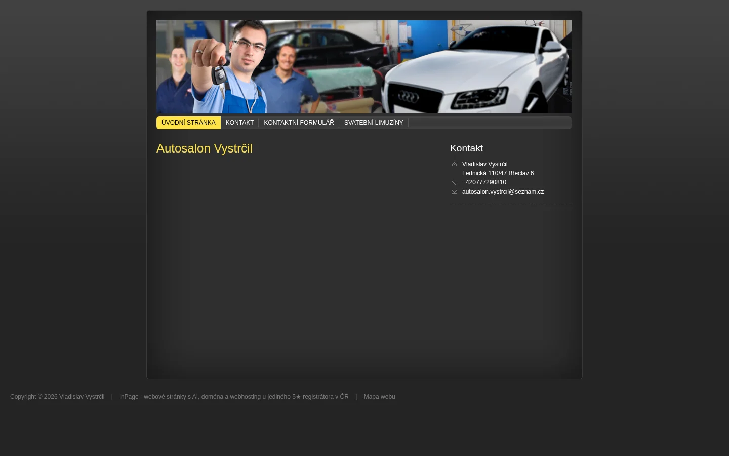 Servis - Autosalon Vystrčil website