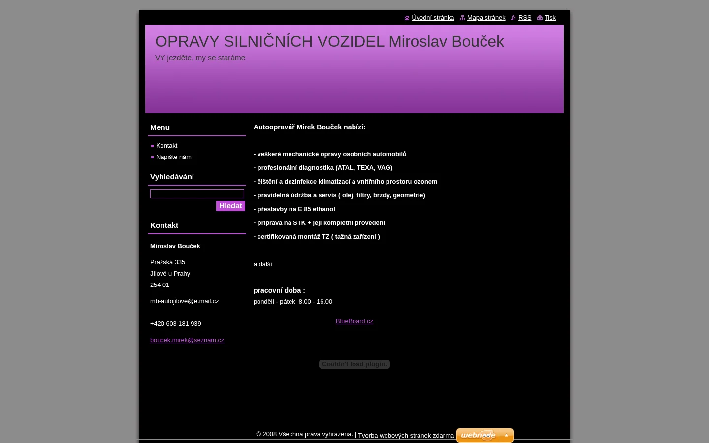 Miroslav Bouček website