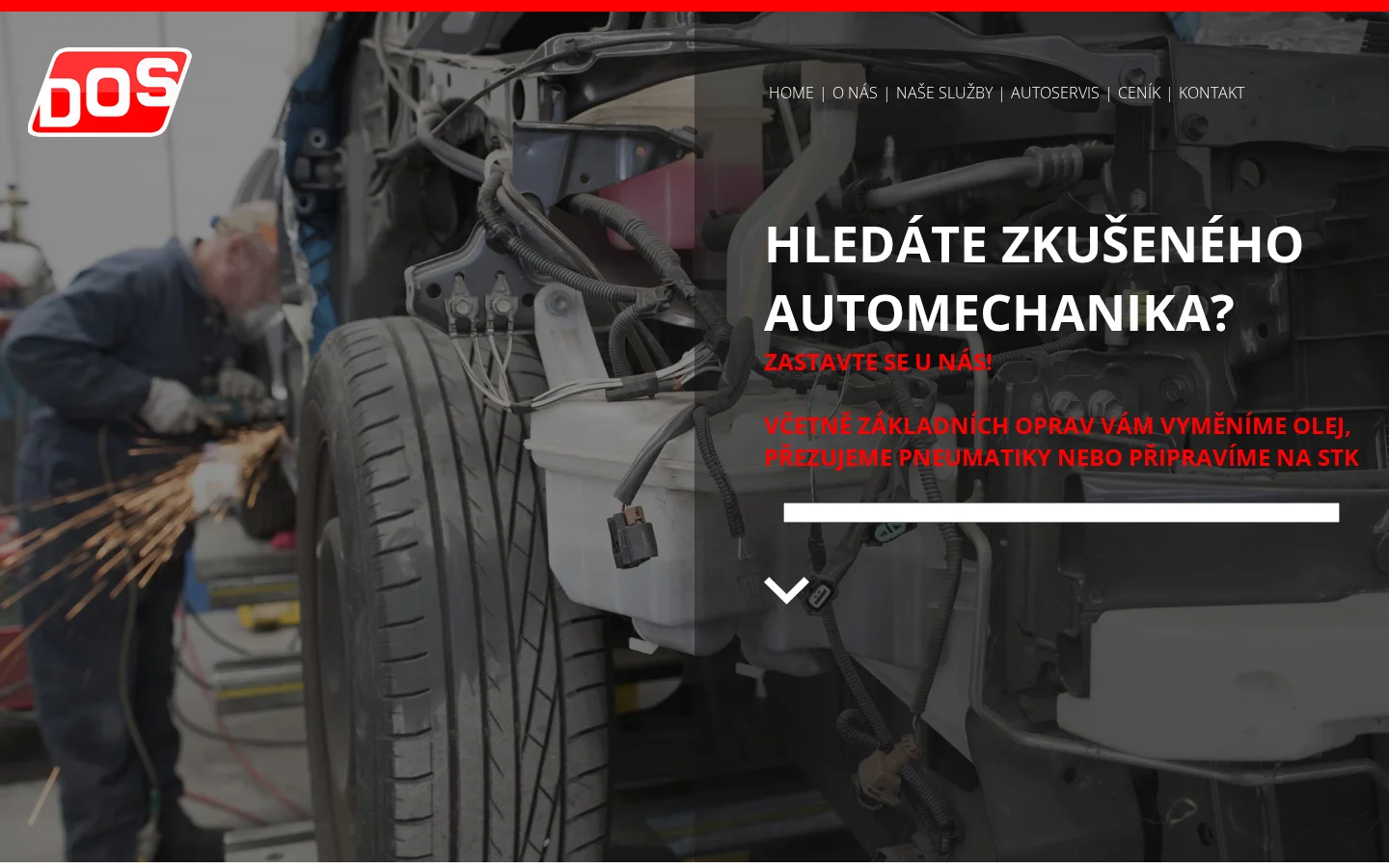 Autoservis DOS website