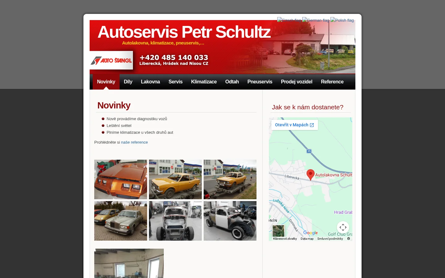 Autoservis Petr Schultz website