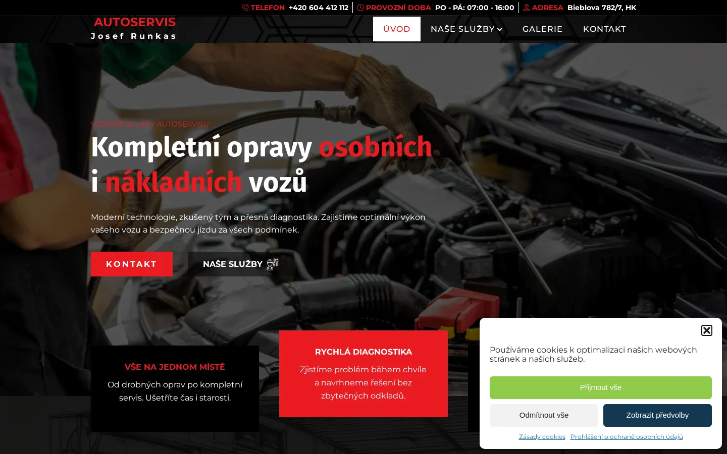 Autoservis - Runkas Josef website