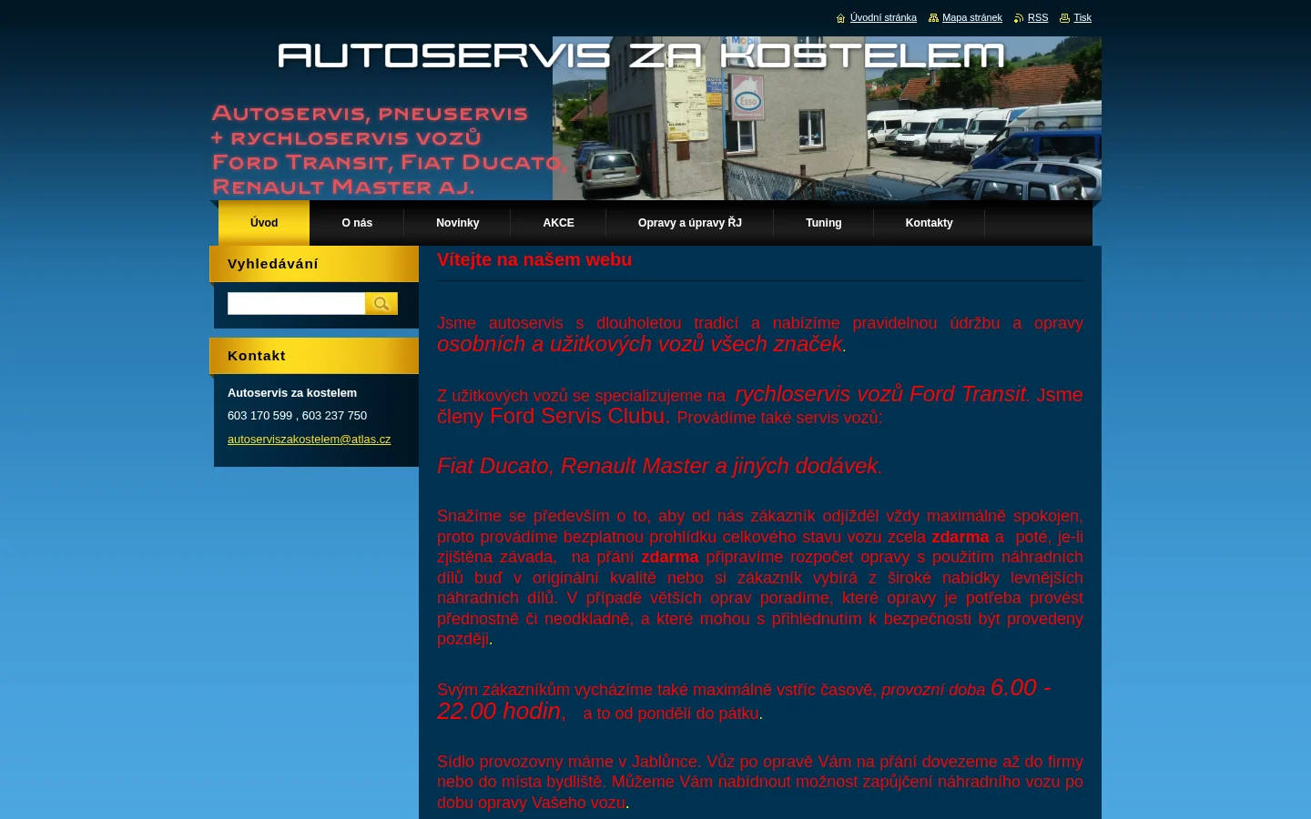 Autoservis Za Kostelem website