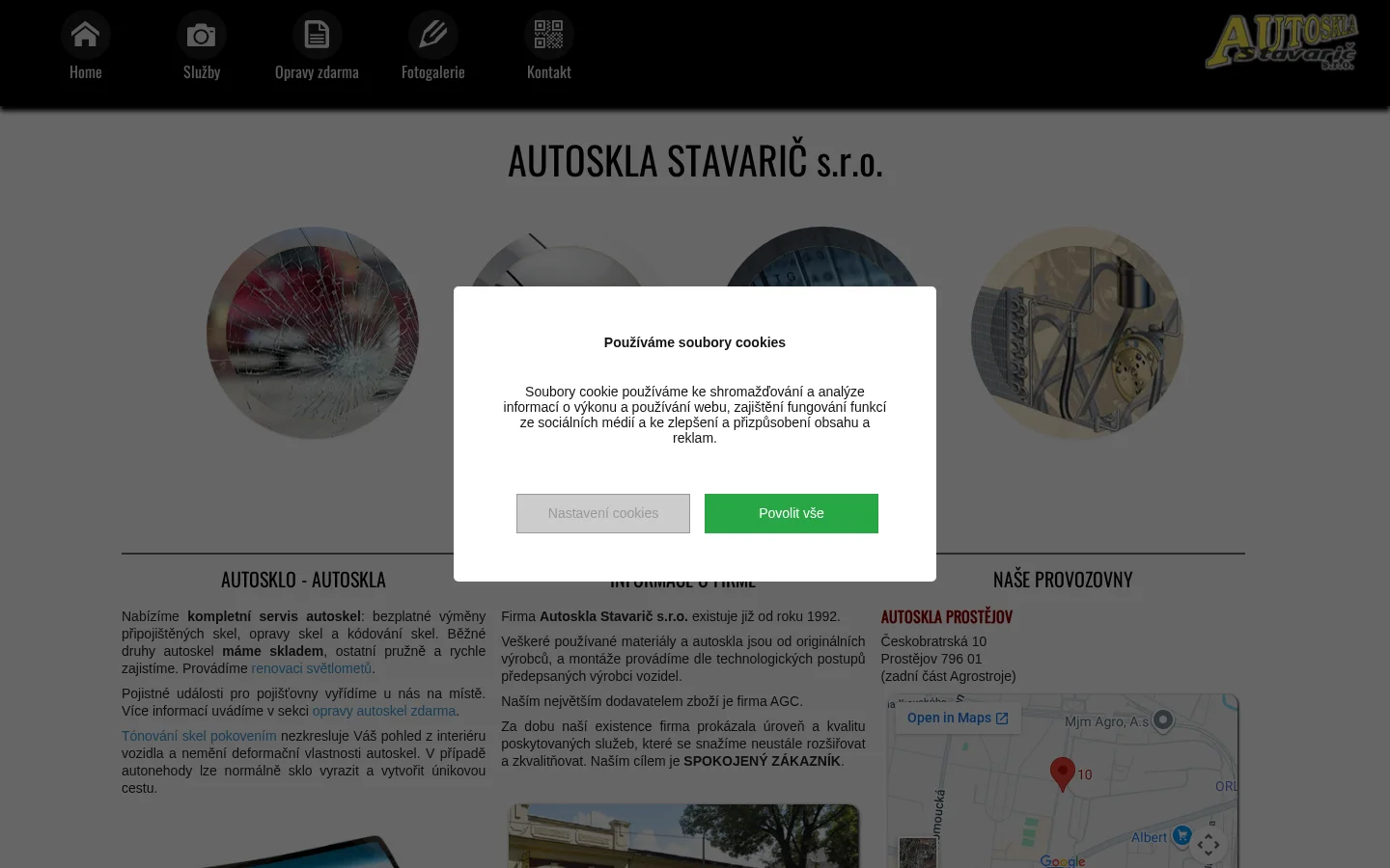 AUTOSKLA STAVARIČ, s.r.o. website