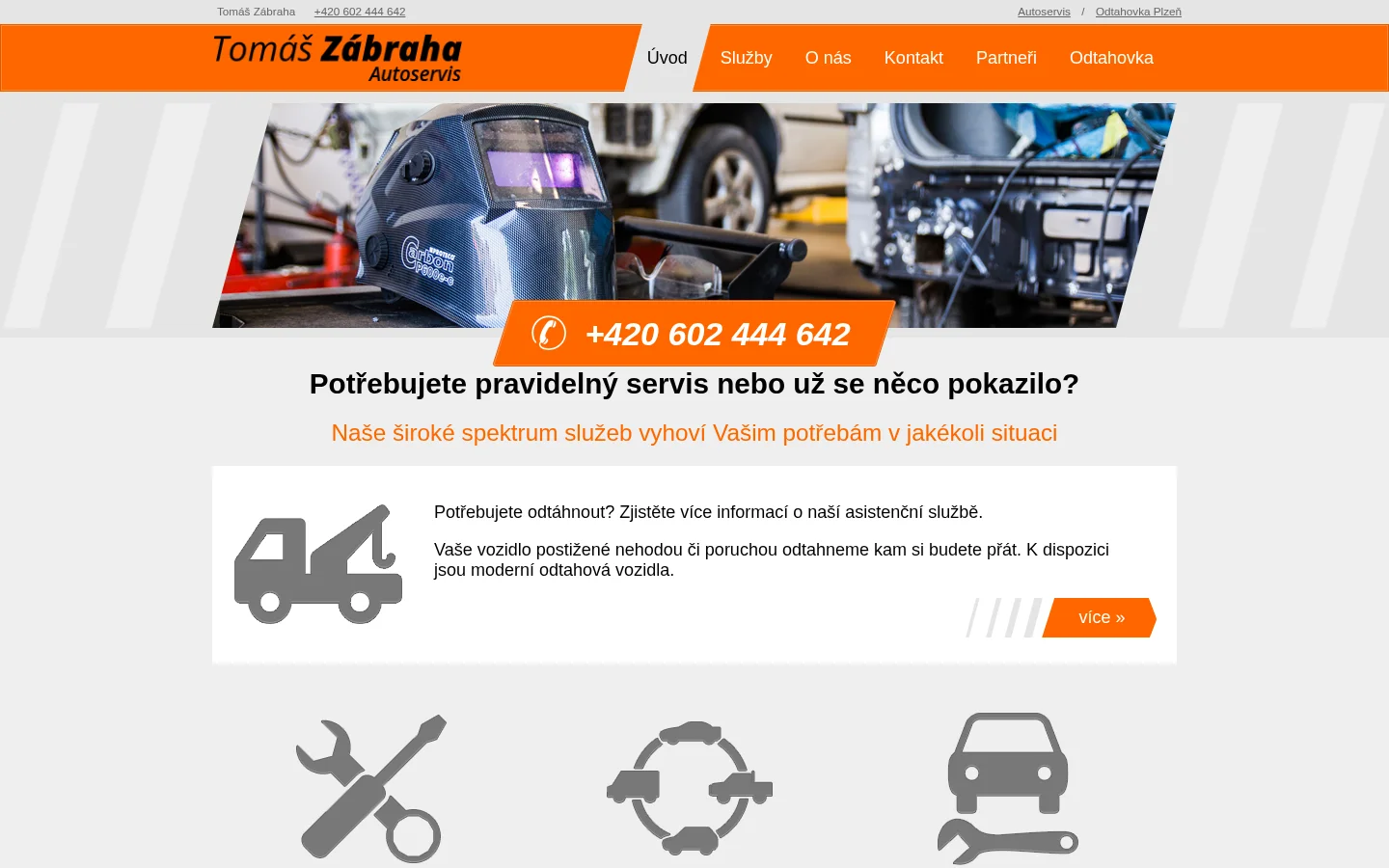 AUTOSERVIS Tomáš Zábraha website