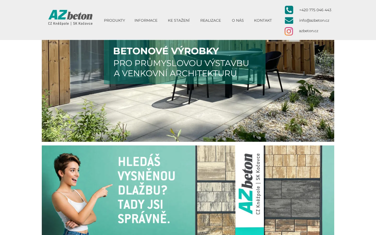 AZ BETON, s.r.o. website