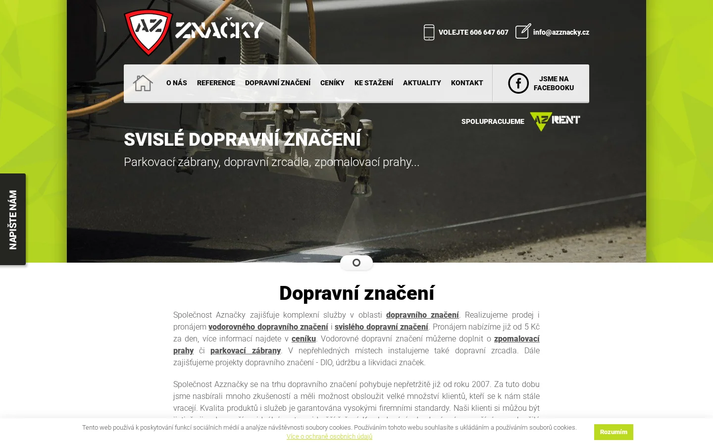 AZ značky website