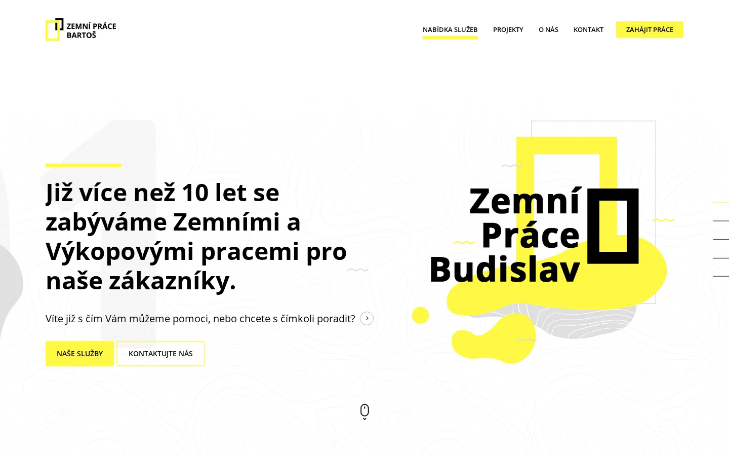 Zemní Práce Bartoš website