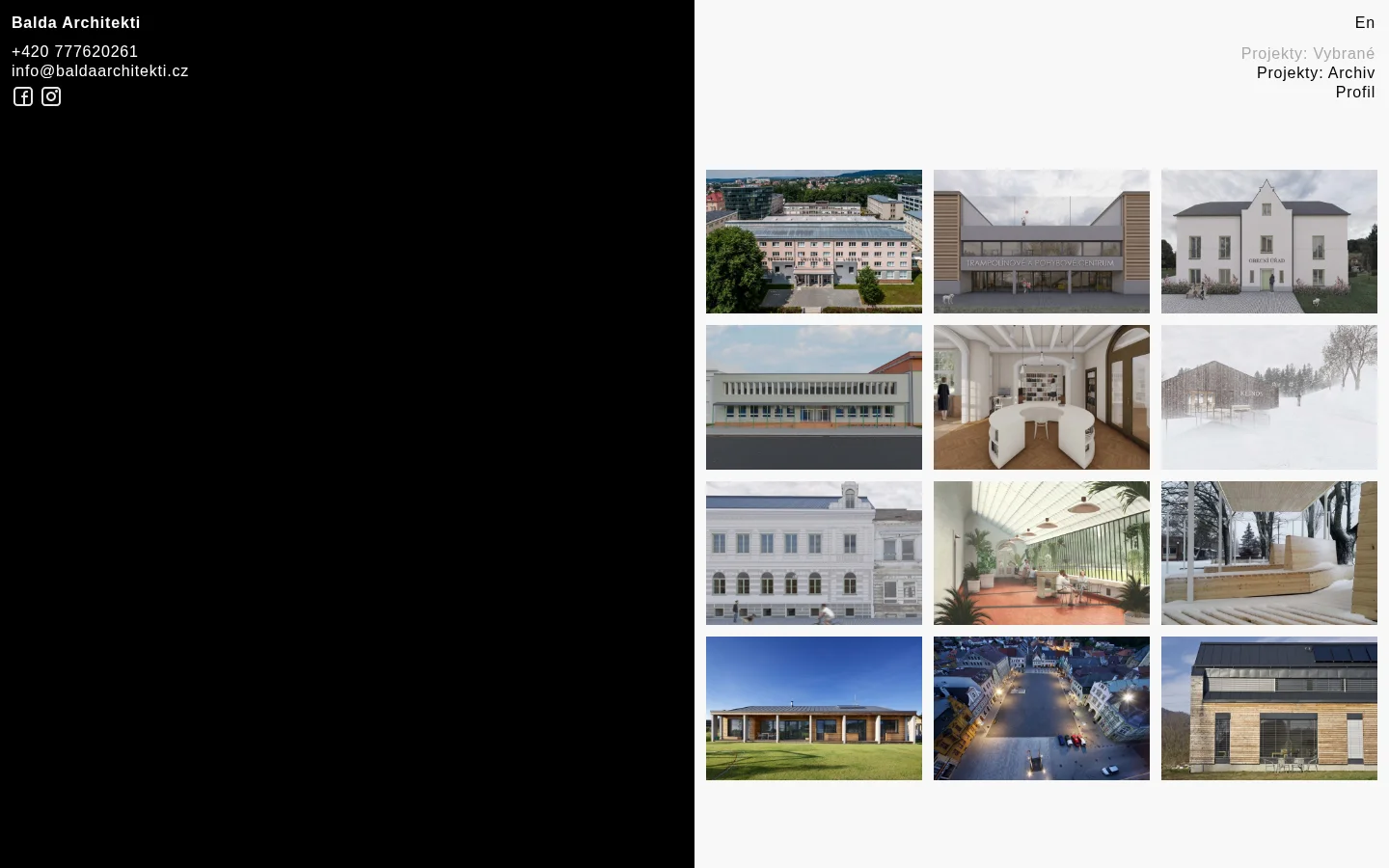 Balda architekti website