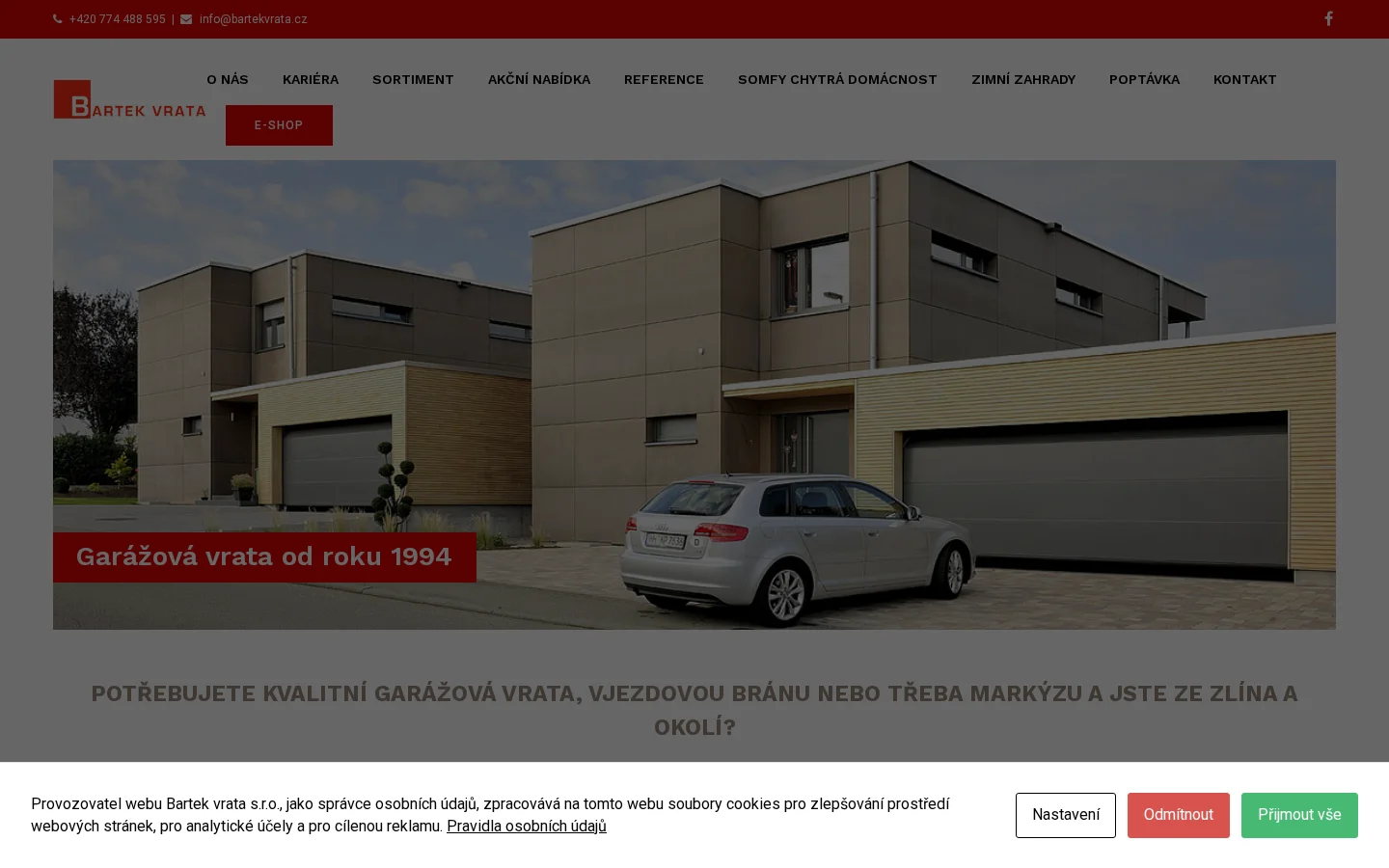 Bartek vrata s.r.o website