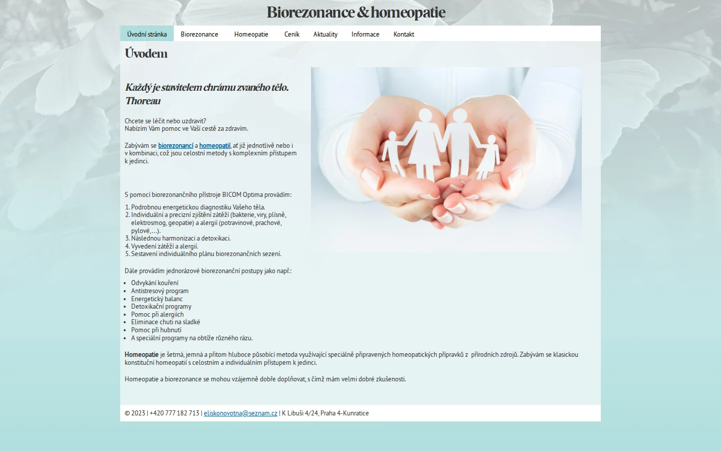 Biorezonance & homeopatie website