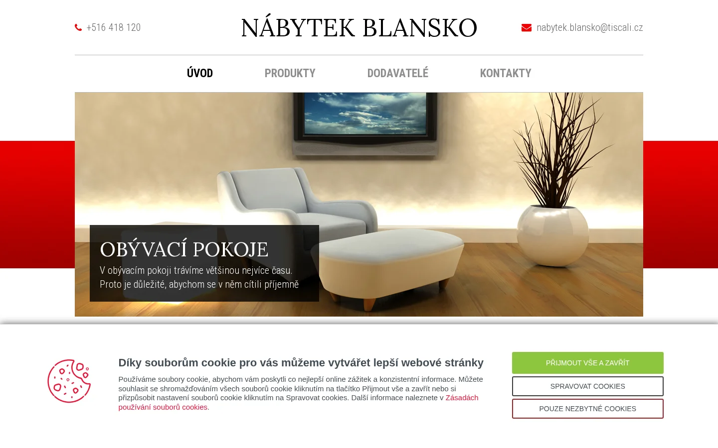 Nábytek Blansko website