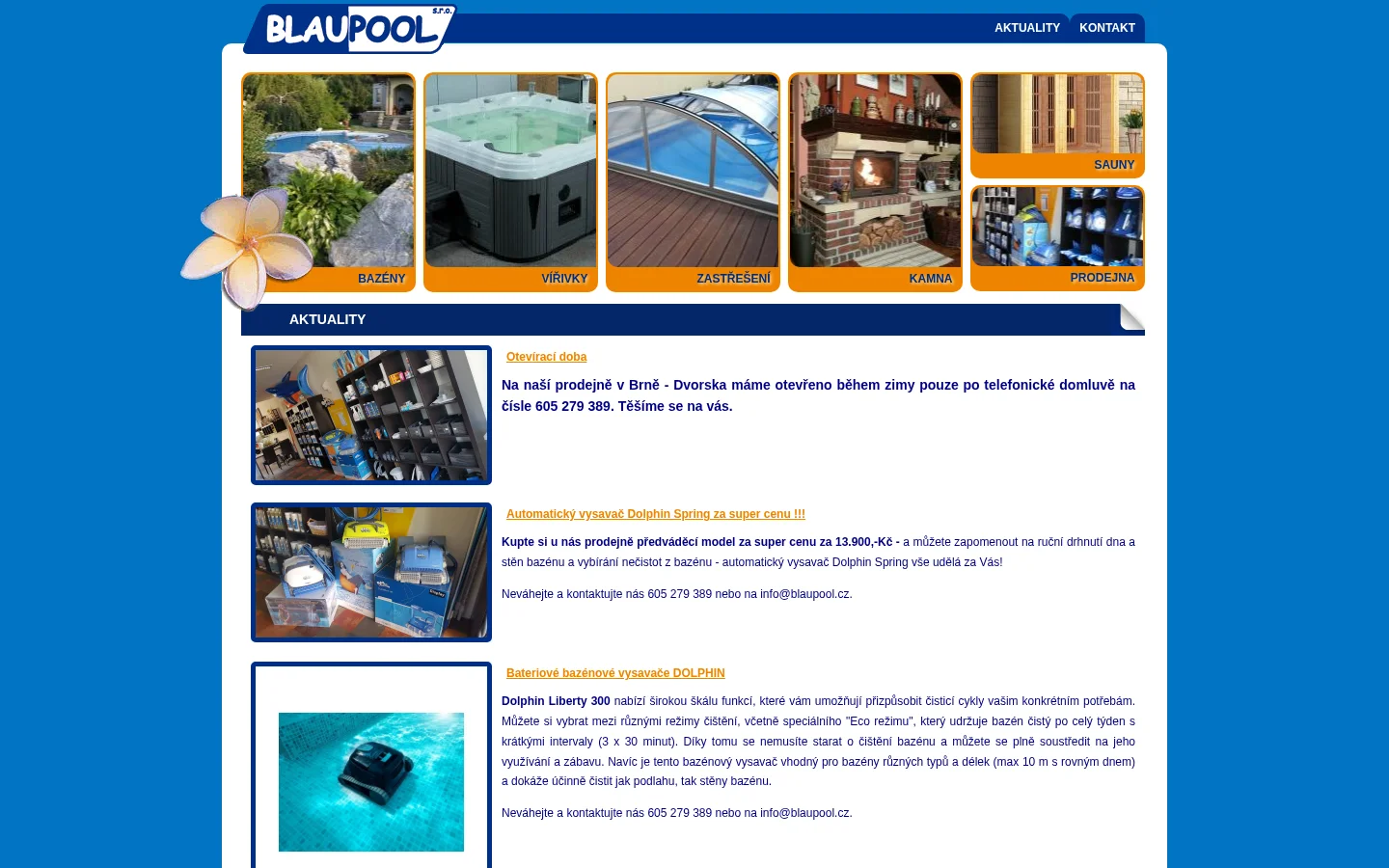 BLAUPOOL, s.r.o. website