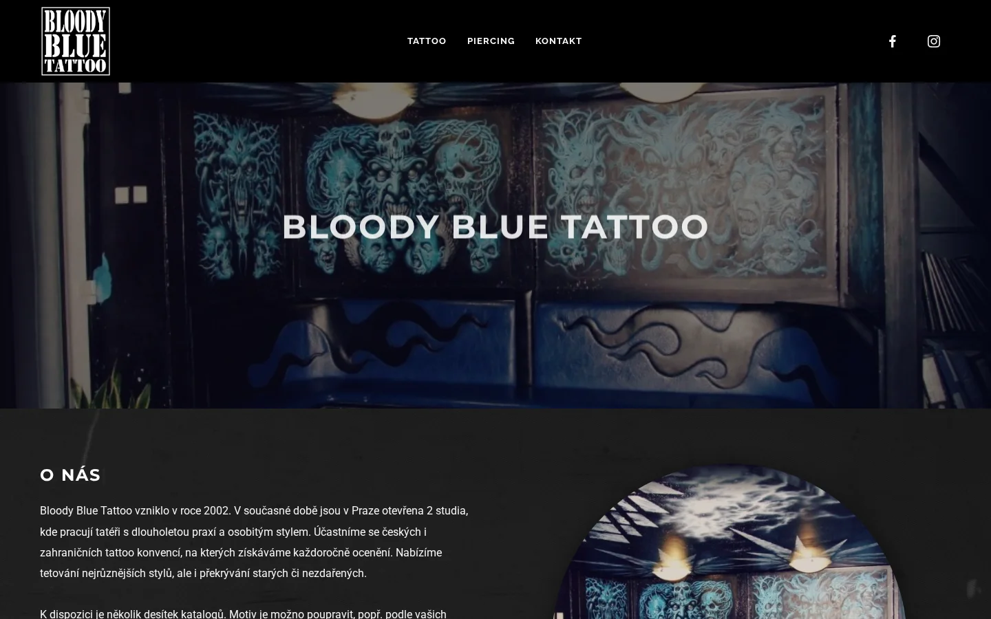 Bloody blue tattoo s.r.o. website